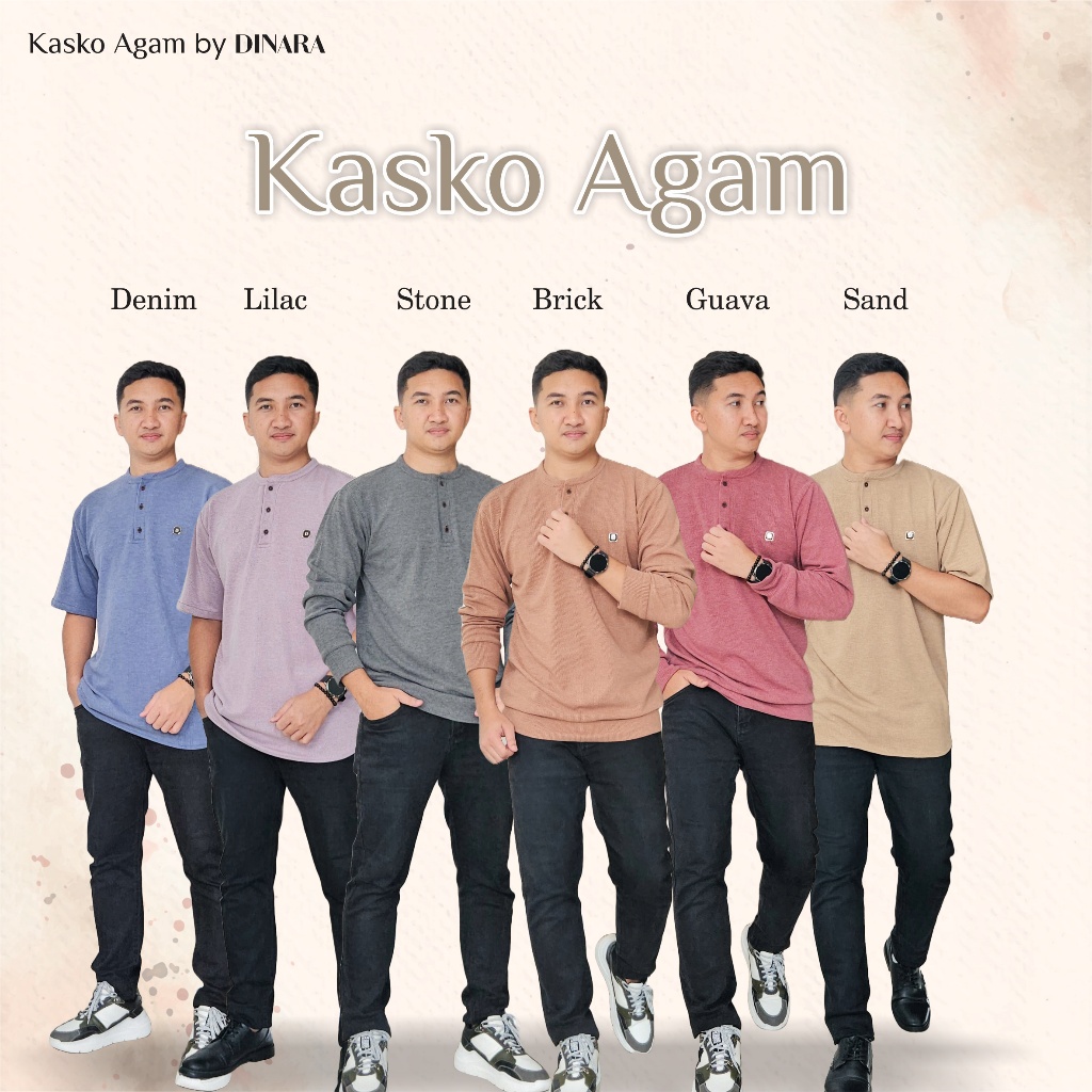 Kaos Koko Kasko Knit Agam Lengan Panjang
