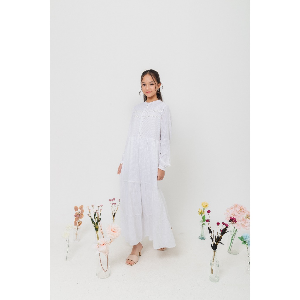 ULTRAVIOLET Rania Maxi Shirt Dress 248 (2 Warna) - Baju Terusan Maxi Gamis Wanita Kasual Hijaber Leb