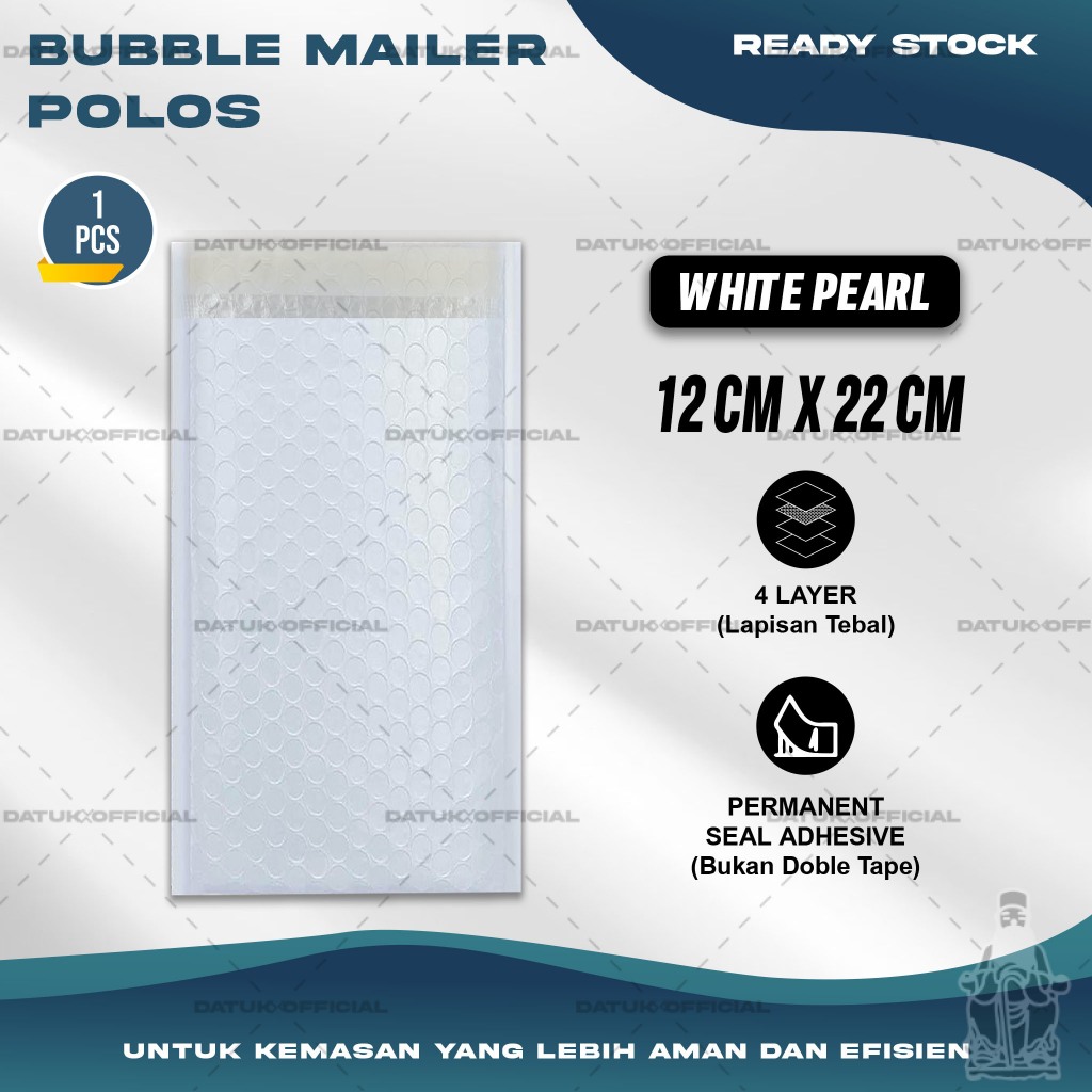 

Plastik Packing BUBBLE MAILER Kantong Polybubble Amplop Bubble Envelope Polymailer Olshop Polos Ukuran 12X22