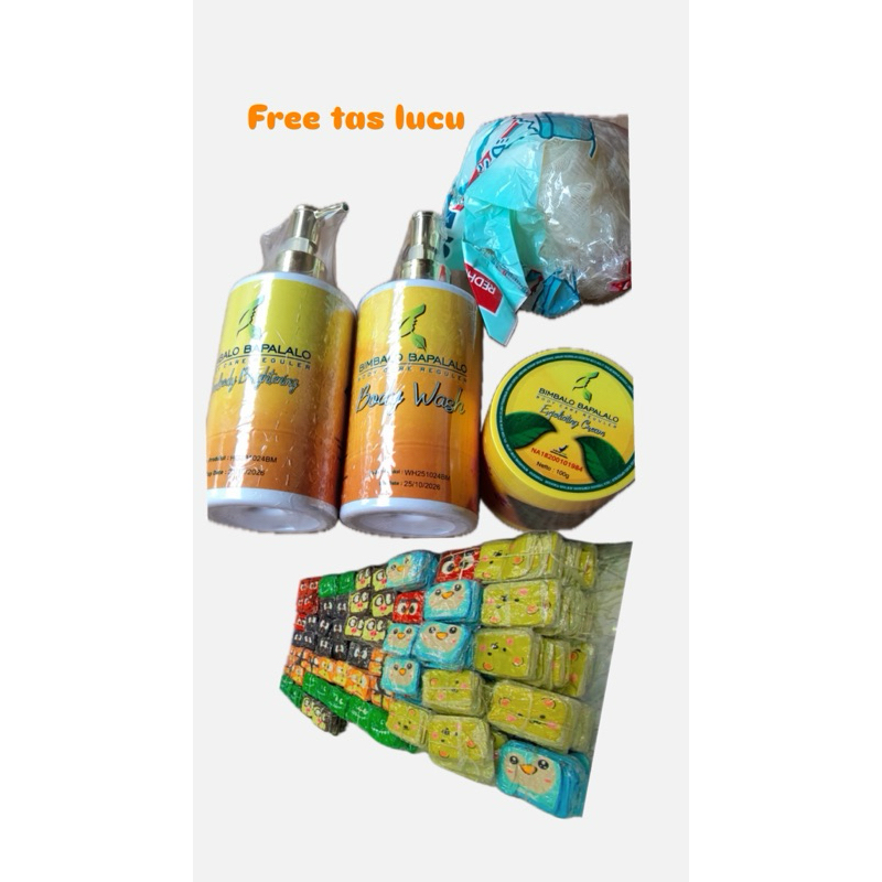paket pemutih badan free tas lucu bimbalo bapalalo
