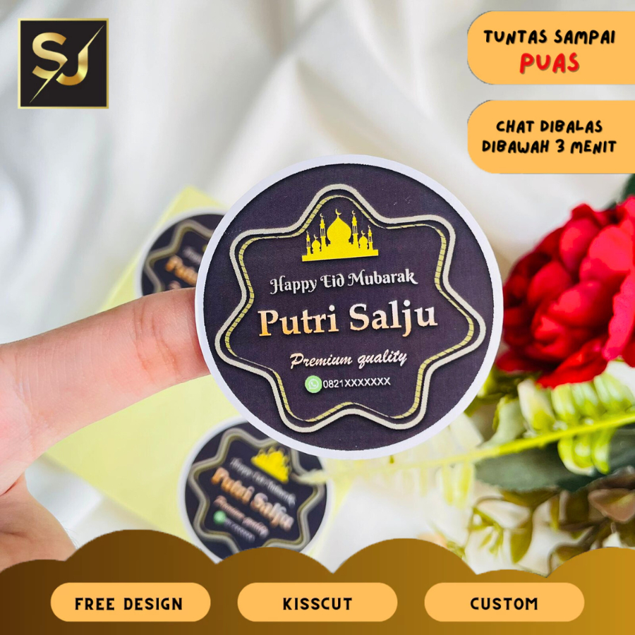 

2-4 STIKER BULAT LEBARAN TOPLES KUE KERING RAMADHAN IDUL FITRI MUBAROK GRATIS CUTTING BISA CUSTOM