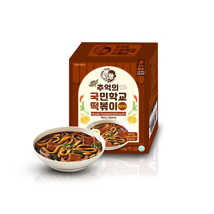 

COOK-TOK Noodle Tteokbokki @Home Kit Spicy Jjajang 485g