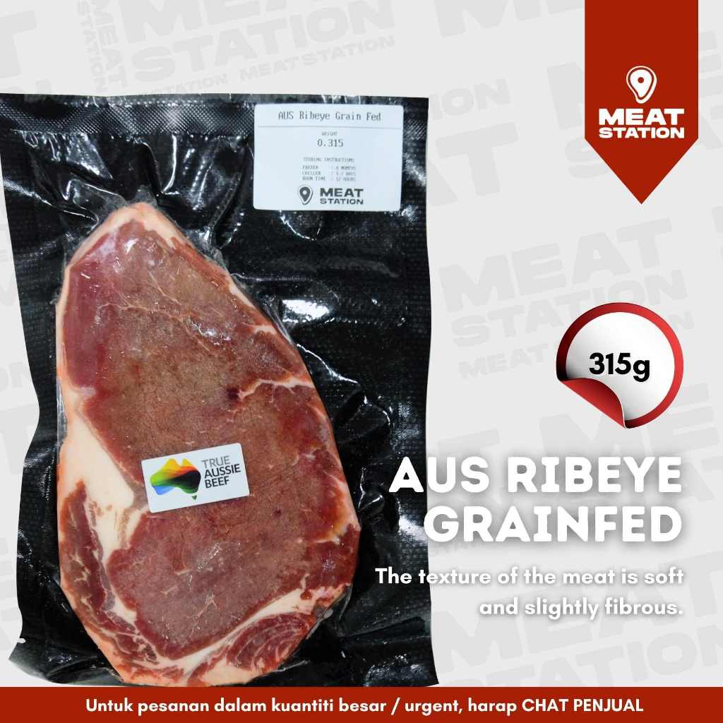 

AUS Ribeye Grainfed 315g / Steak Cut/ Steak Import