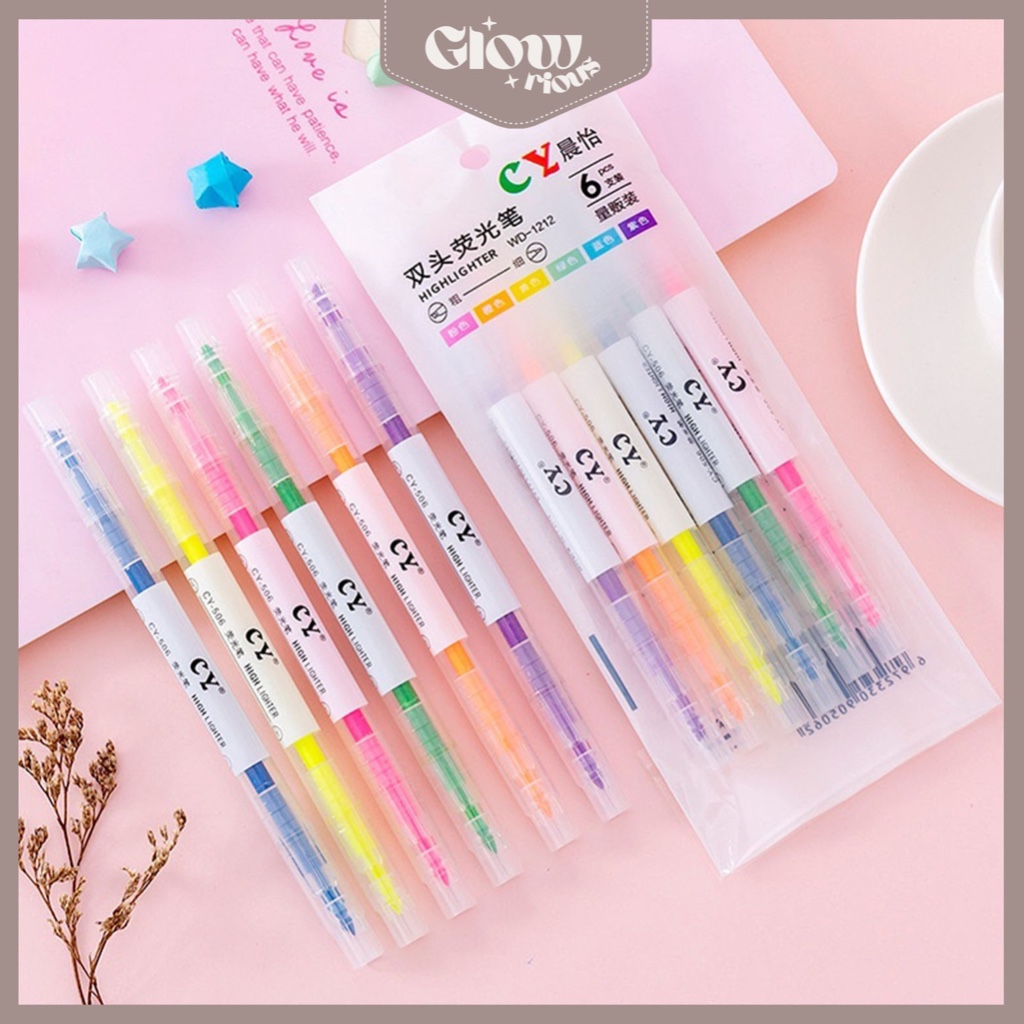 

GR STABILO WARNA WARNI 2 SISI 2 ARAH STABILO HIGHLIGHTER PEN STABILO SET 1 PACK ISI 6 PCS STABILO