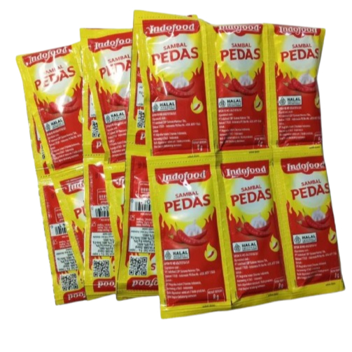 

Indofood Sambal Pedas Renteng Isi 12 PCS/Saos Pedas 8 gr/Saos Sambal Pedas Indofood