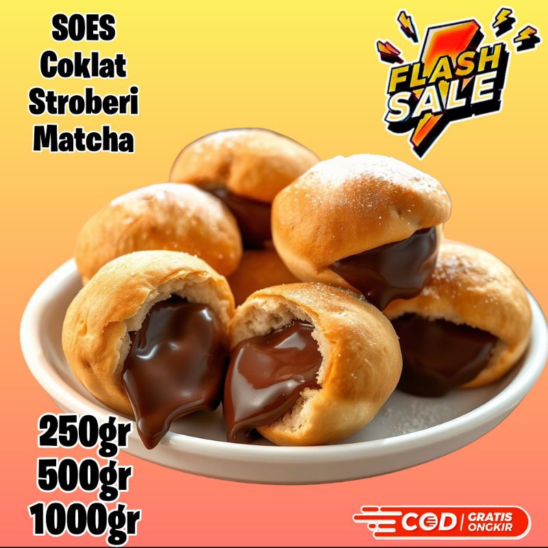 

Soes Coklat, Stroberi, Matcha Lumer Nikmat 250gr, 500gr, 1000gr - Cemilan Manis Kering - Toples, Snack, Chocolate, Makanan, Food, Cokelat,