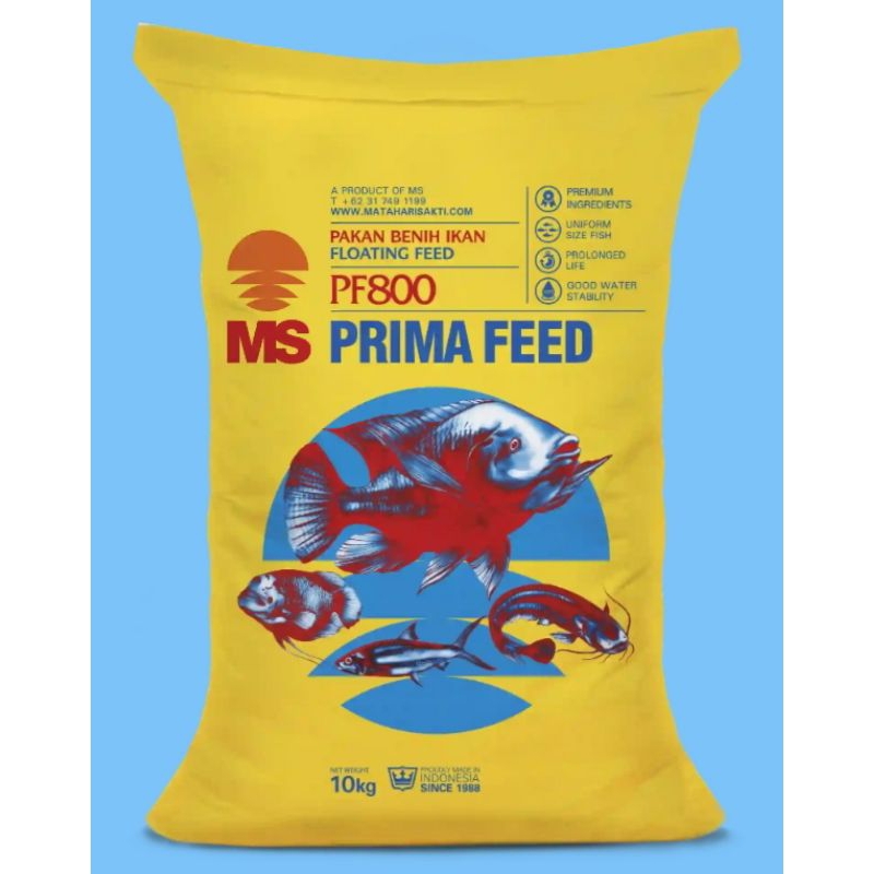 MS Prima Feed PF 800 1kg pelet pakan benih ikan
