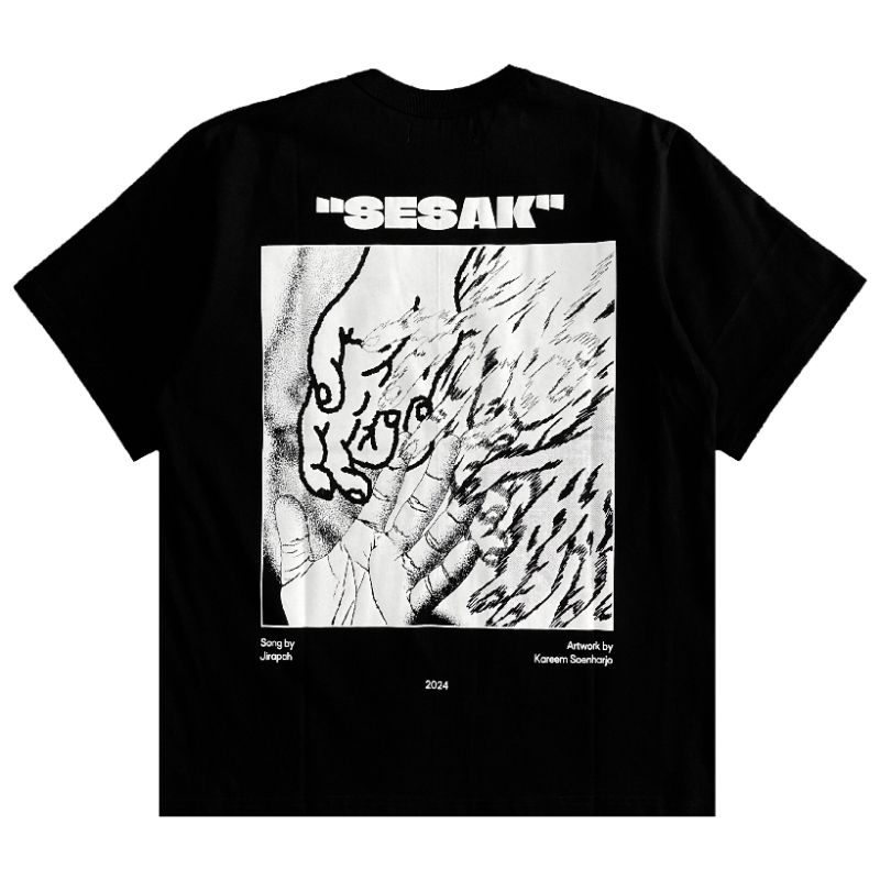 Sugarcave Tshirt JIRAPAH - SESAK Black | Jirapah Official Merchandise (Boxy Cut)