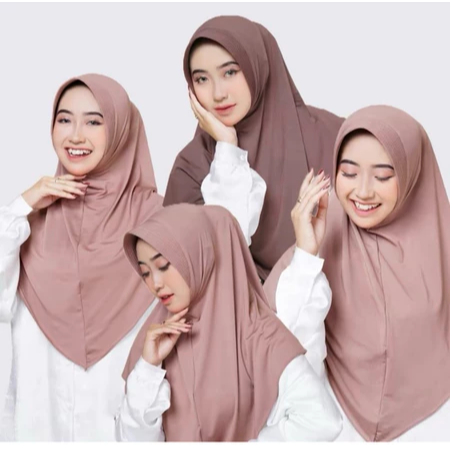 Hijab BERGO HAMIDAH size M/ HIJAB Simpel Pet JERSEY / simple pet jersey murah