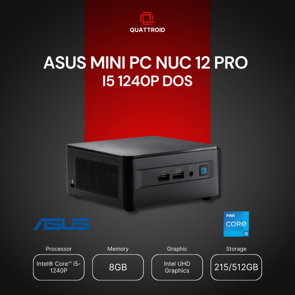 ASUS Mini PC NUC 12 Pro 15 124OP DOS Intel Core i5-1240P