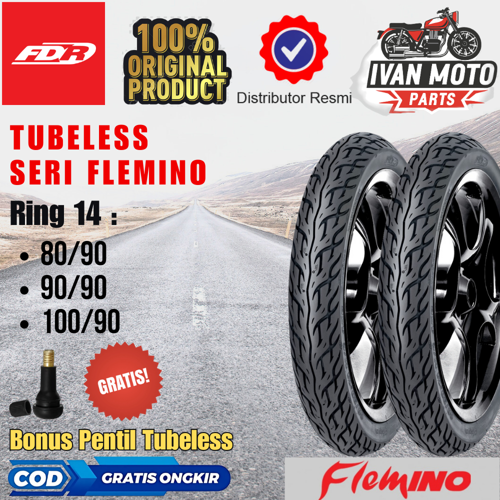 Ban Motor FDR FLEMINO Ring 14 FDR Tubeless Ban Motor Tubeless Matic IVANMOTOSHOP