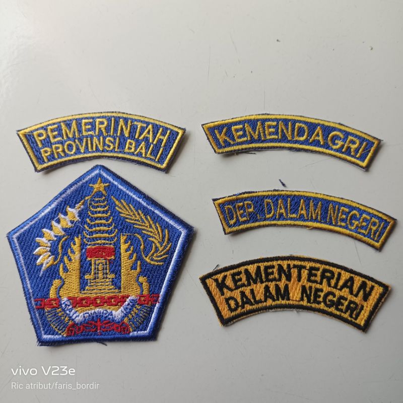 BET BORDIR LOGO LAMBANG PEMERINTAH PROVINSI BALI AS/PNS