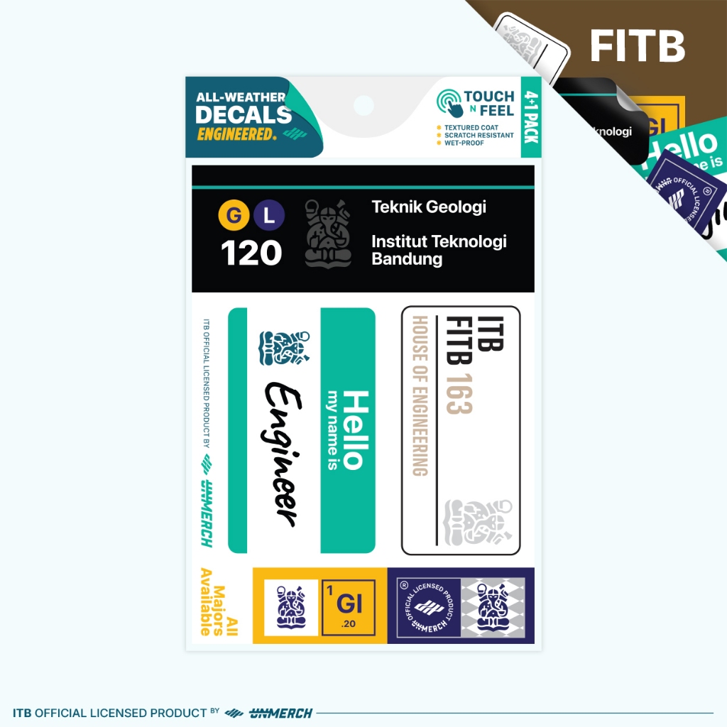 

Fakultas Ilmu dan Teknologi Kebumian - Decal Sticker ITB Official Majors Pack