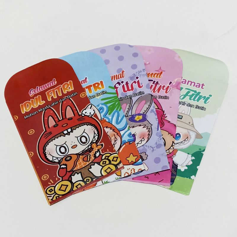 

[100pcs] Amplop Lebaran Idul Fitri Motif Labubu Karakter Kartun Cantik Edisi 2025