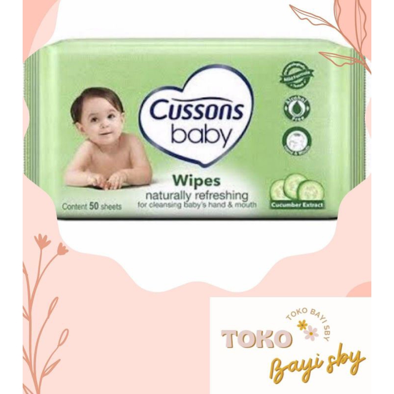 Tissue basah cussons baby isi 50 / Tisu basah cussons 50