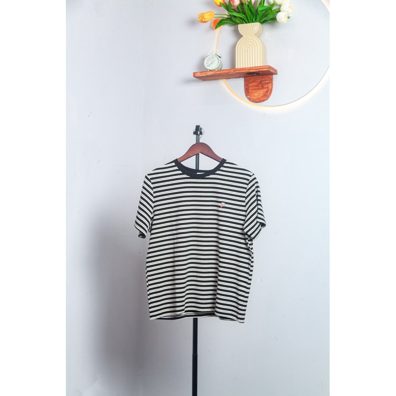 KAOS STRIPE LENGAN PENDEK UNISEX PRIA WANITA