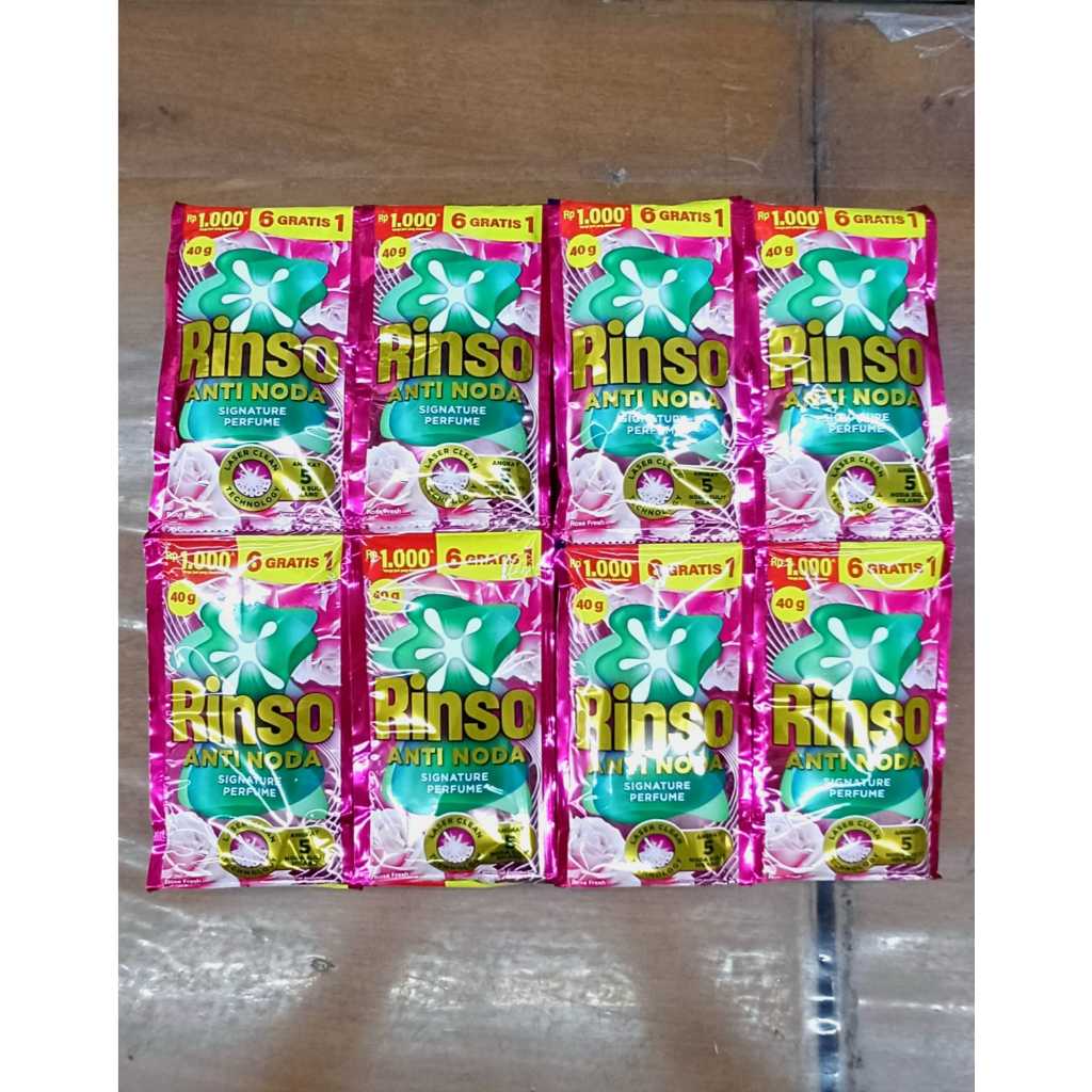 RINSO CAIR 1000 1 DUS ISI 96 SACHET (ADA BONUS 16 PCS)