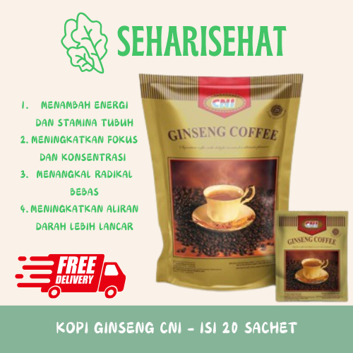 

Kopi Ginseng CNI Original isi 20 Sachet Ginseng Coffee