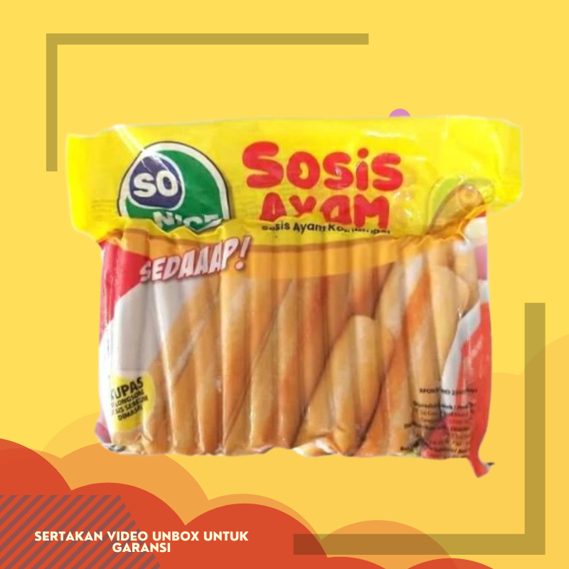 

SOSIS AYAM So Nice Sosis Ayam Sedap 1kg Isi 40