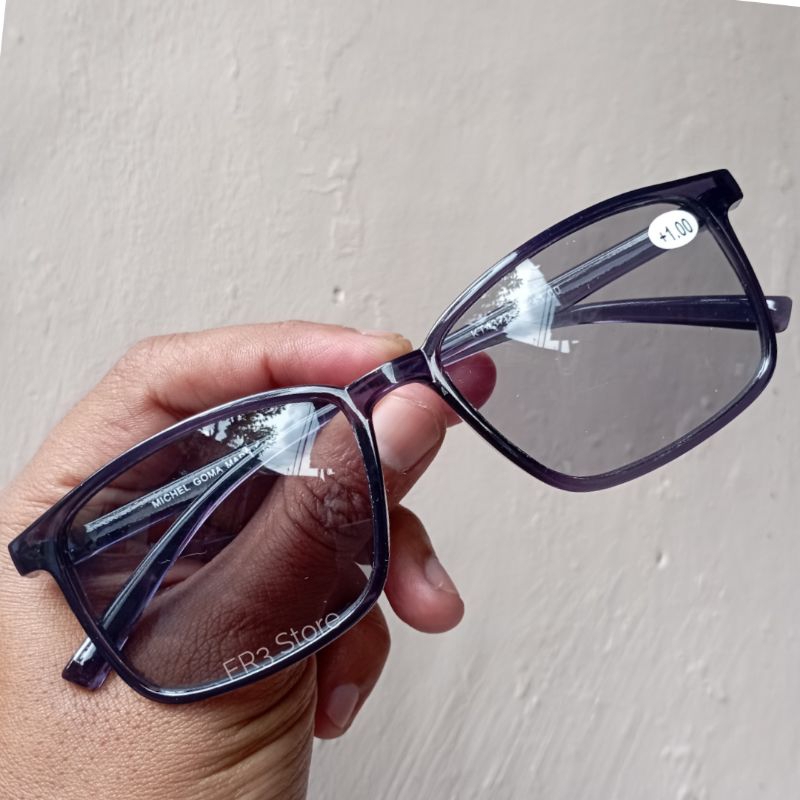 Kacamata Plus Double Fungsi Baca dan Jalan Lensa Teduh Untuk Pria dan Wanita