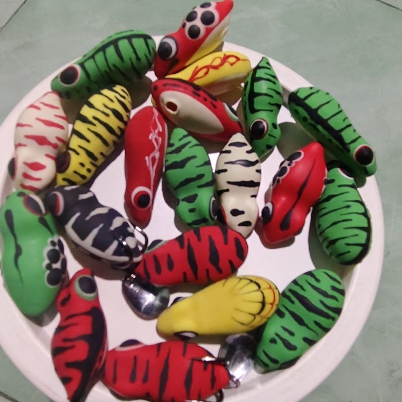 Soft frog Batik Toman/Umpan Pancing Casting