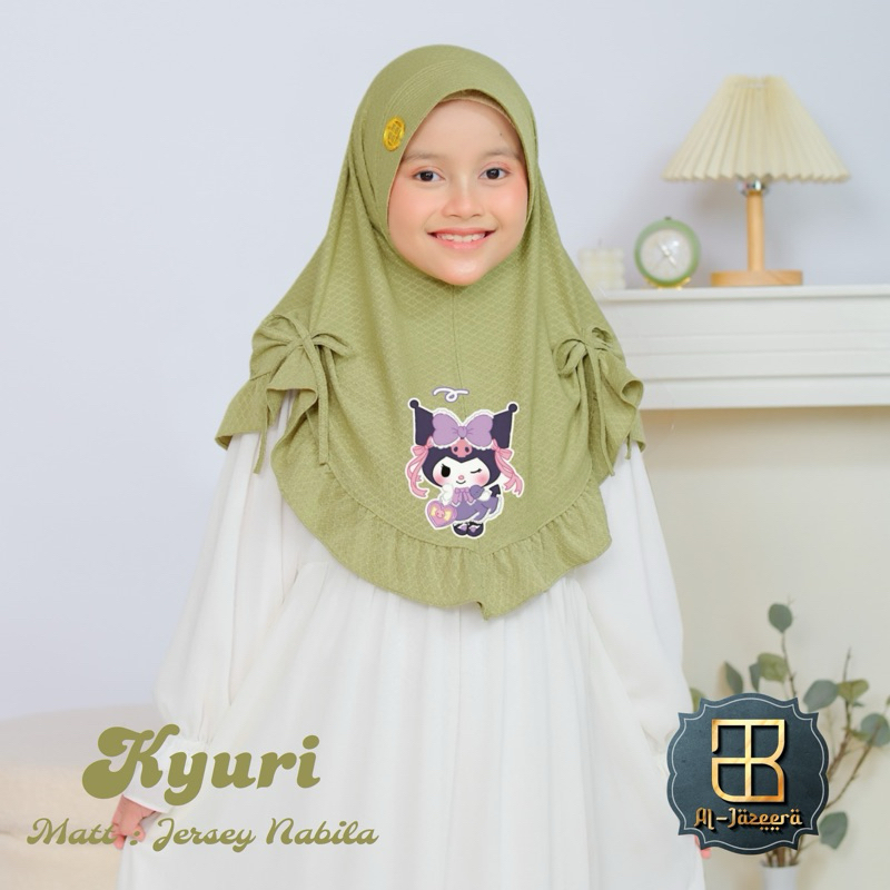 HIJAB INSTAN ANAK Al-JAZEERA KUROMI KYURI ADEM NYAMAN DIPAKAI ORI AL-JAZEERA