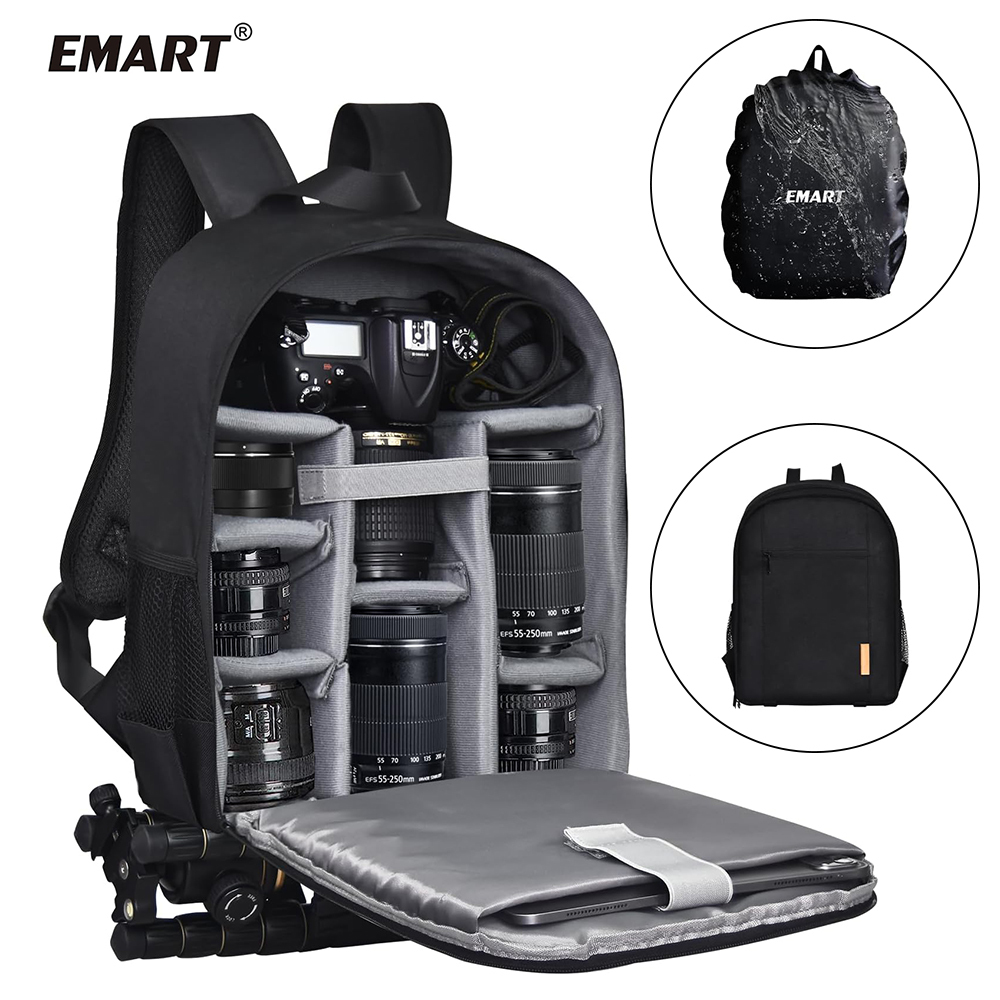 Tas Kamera Backpack Camera Bag Waterproof Adjustable EMART TR-35