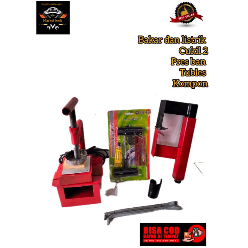 paket lengkap tambal ban listrik dan bakar