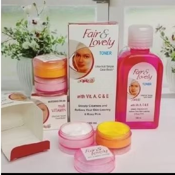 3 in 1 paket fair & lovely siang malam+toner
