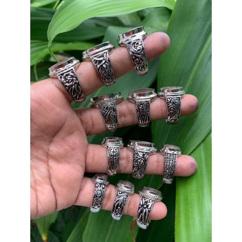 Ring Emban Alpaka Super Kwanji Model T Ukir