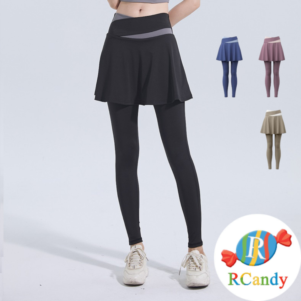 RCandy Legging Sport Rok Wanita Gym Tennis Running High Waist