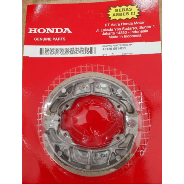 INDO KAMPAS REM BELAKANG  WIN 45120-001-011  HONDA GRAND SUPRA LEGENDA GL100 WIN