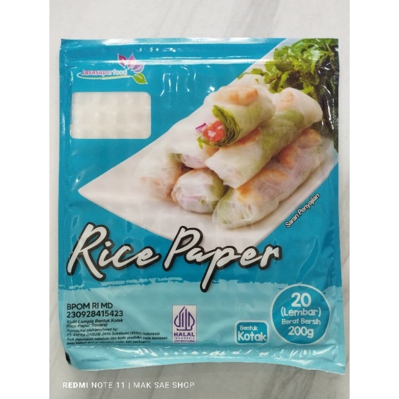 

JAVA SUPER FOOD RICE PAPER KOTAK 200GR