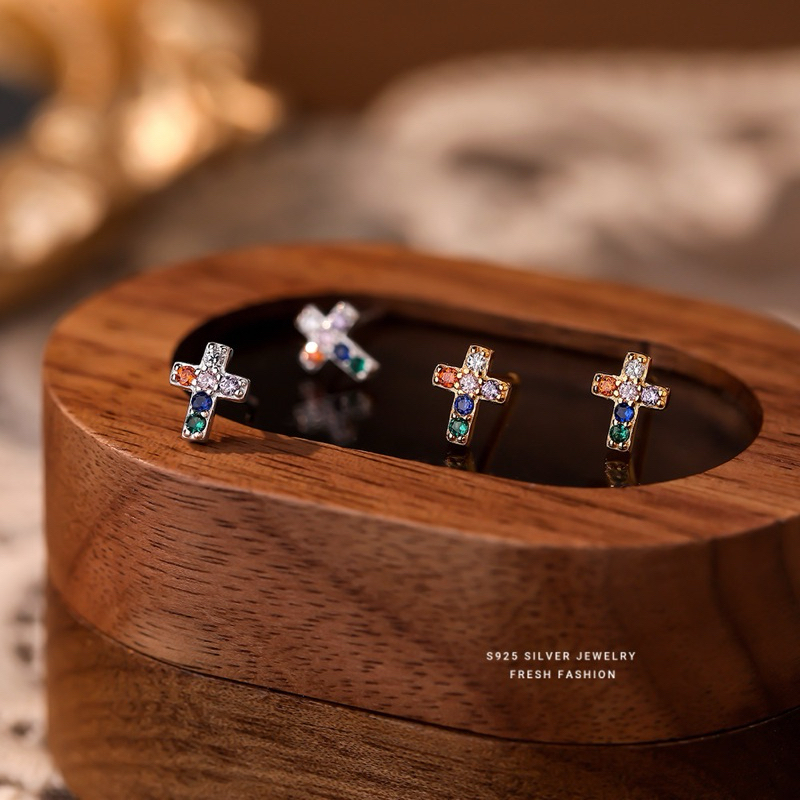 AMORE 251-2 - ANTING SILVER S925 - ANTING SALIB - ANTING PERAK SALIB - ANTING WANITA