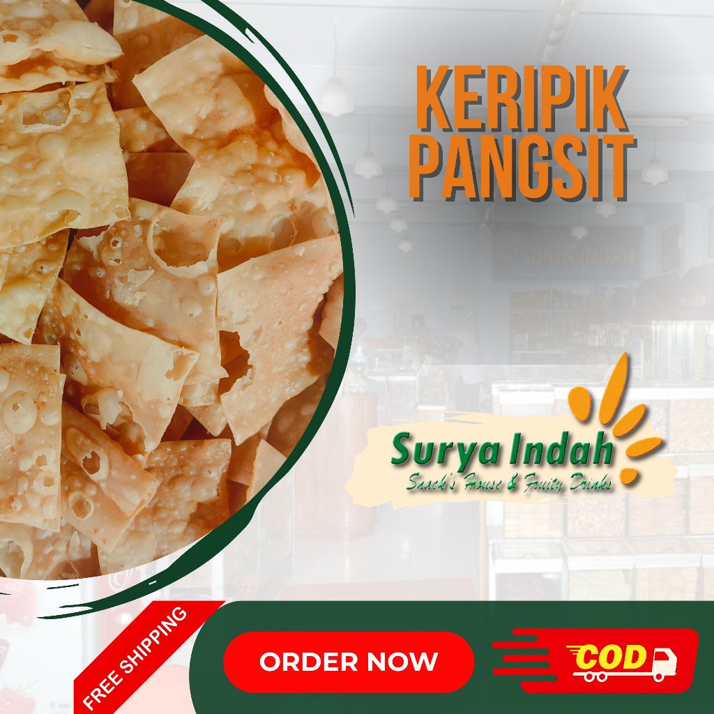 

Keripik Pangsit dijamin Enak Renyah 100gr Surya Indah Jombang