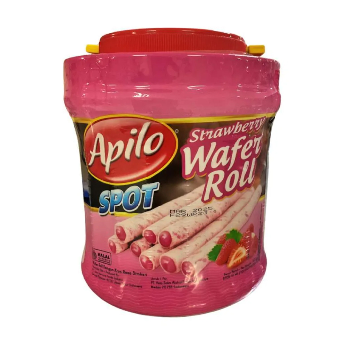 

Astor Toples Asw Apilo Wafer Stick Strawberry 500gr// Arisco Wafer Roll 400gr// Arisco Wafer Roll Jumbo 600gr// Biskitop Wafer Stick 500gr// Biskitop X-Tra Long 620gr// Cho-Cho Wafer Stick 500gr// Gloria Wafer Stick Zebra 350gr// Rocky XXX-Tra 620gr