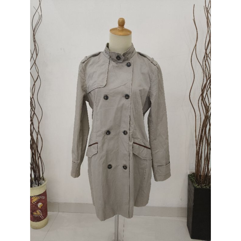 Zara Coat Coklat Khaki Wanita