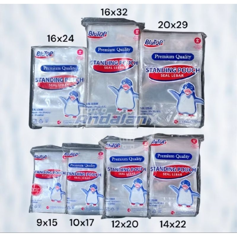 PLASTIK STANDING POUCH| Plastik Klip Berdiri Berkualitas 1pack (isi 50lembar) | plastik zipper lock