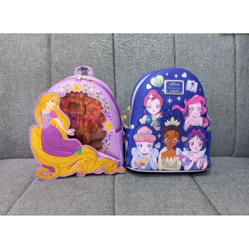 Loungefly Disney Princess Rapunzel Lenticular and Disney Princess Manga Style 5 Princess Mini Backpa