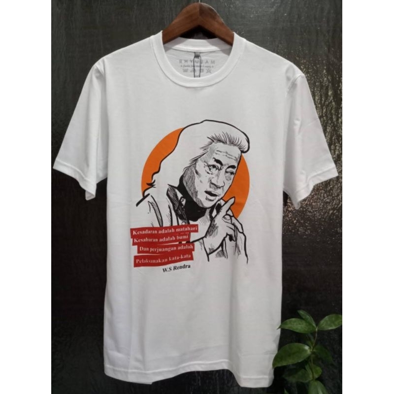 Kaos Distro WS Rendra putih