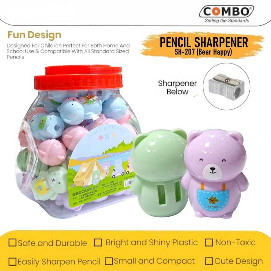 

Serutan Pensil Bear / Rautan Pensil Bear / Pencil Sharpener SH-207 / Pencil Sharpener SH-207 / Serutan Pensil Lucu / Single Hole Pencil Sharpener