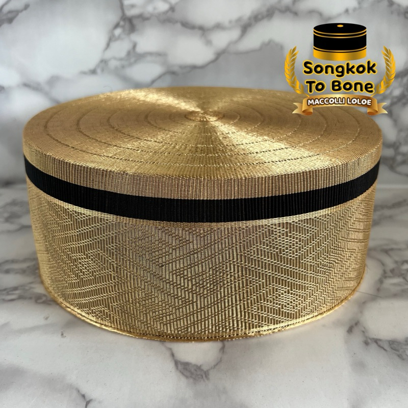 Songkok Recca Tembaga Gold Super Premium - Songkok Bugis - Songkok To Bone