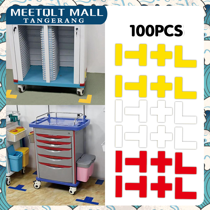L Shaped Graphical Floor Marker Stiker-Floor Sign Sticker-Lantai Marking Sticker