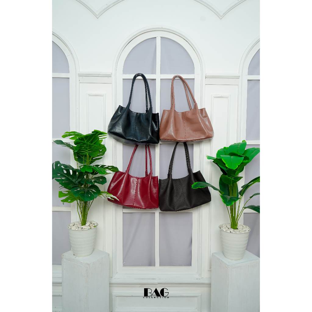 Tas  Bahu MGM glossy Hobo Tote Bag Wanita