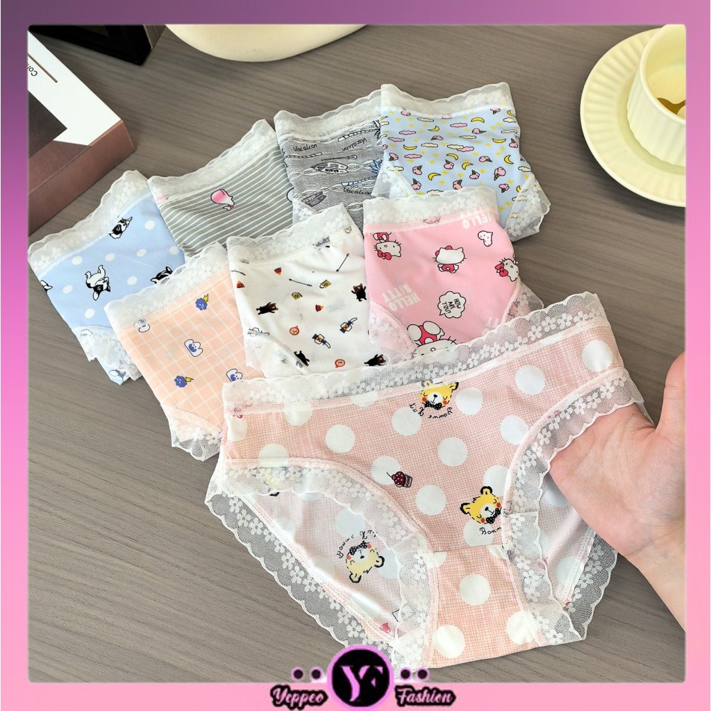 •YF•Celana Dalam Anak CD1948  Wanita Renda Motif Kartun Lucu Seamless CD Fashion