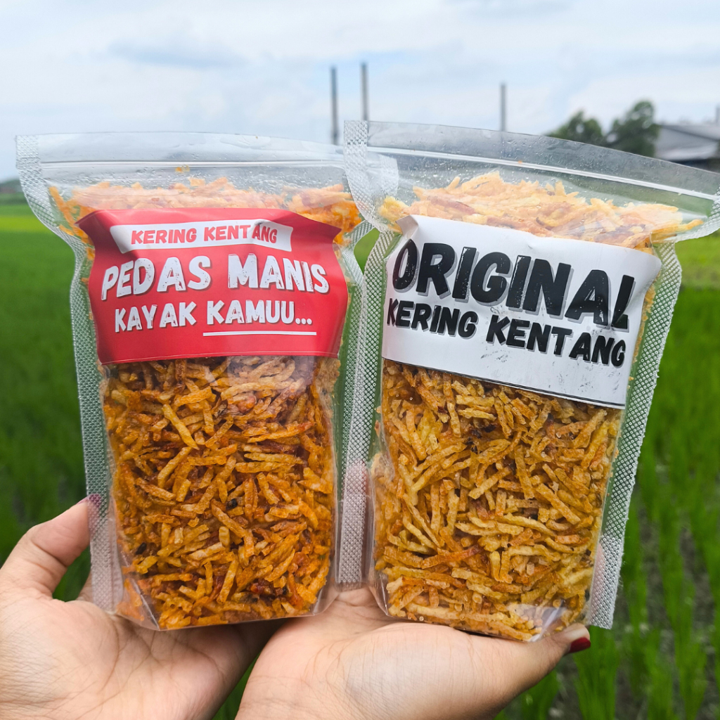 

Kering Kentang Mustofa Pedas Daun Jeruk Original Kemasan Jar Medium 200g Cemilan Makanan Snack
