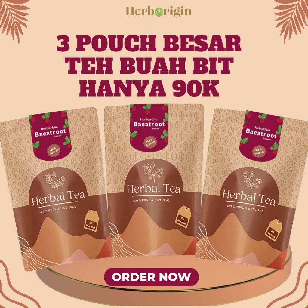 

Herborigin Teh Herbal Buah Bit 50gram x 3 Pouch