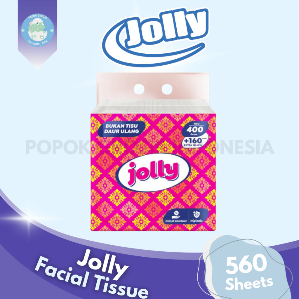Jolly Facial Tissue Tisu Wajah 2 Ply 560 Sheet