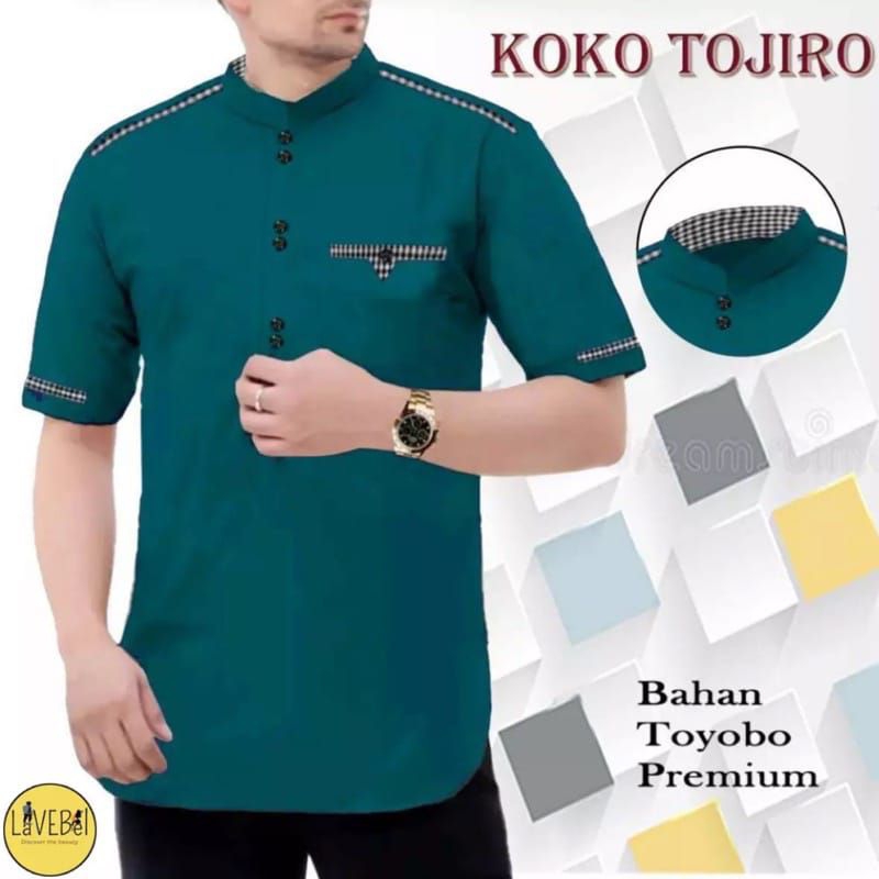 KOKO TOJIRO BAJU KOKO PRIA KOKO TOJIRO LENGAN PENDEK BAJU MUSLIM PRIA