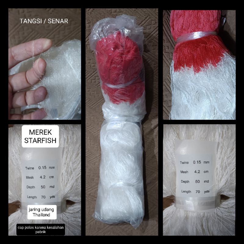 JARING UDANG 42 TANGSI PUTIH PUKAT UDANG JARING THAILAND JARING UDANG THAILAND JARING KANTONG PUKAT 